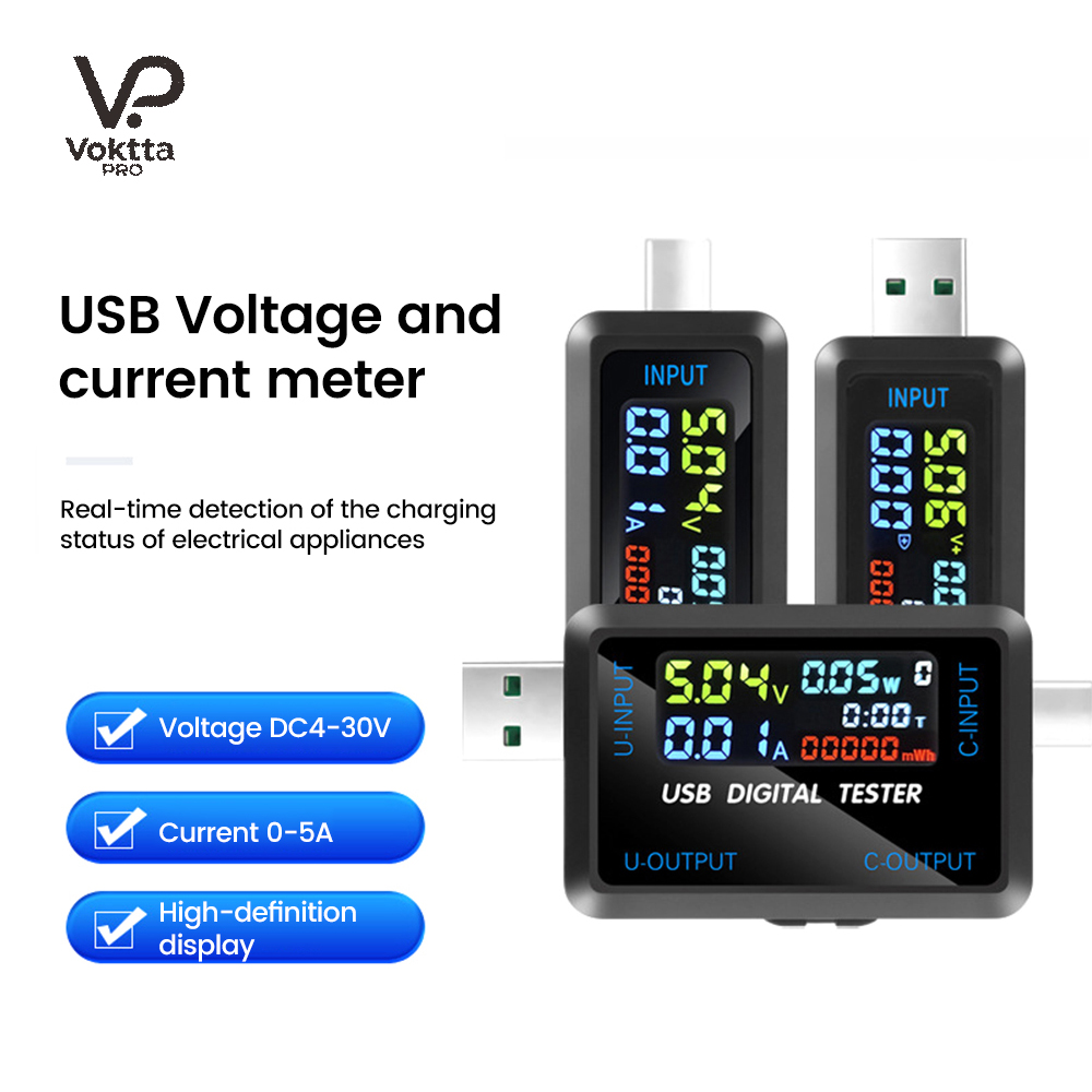 Usb Ammeter Tester - USB-тестер 10 в 1, цифровой вольтметр