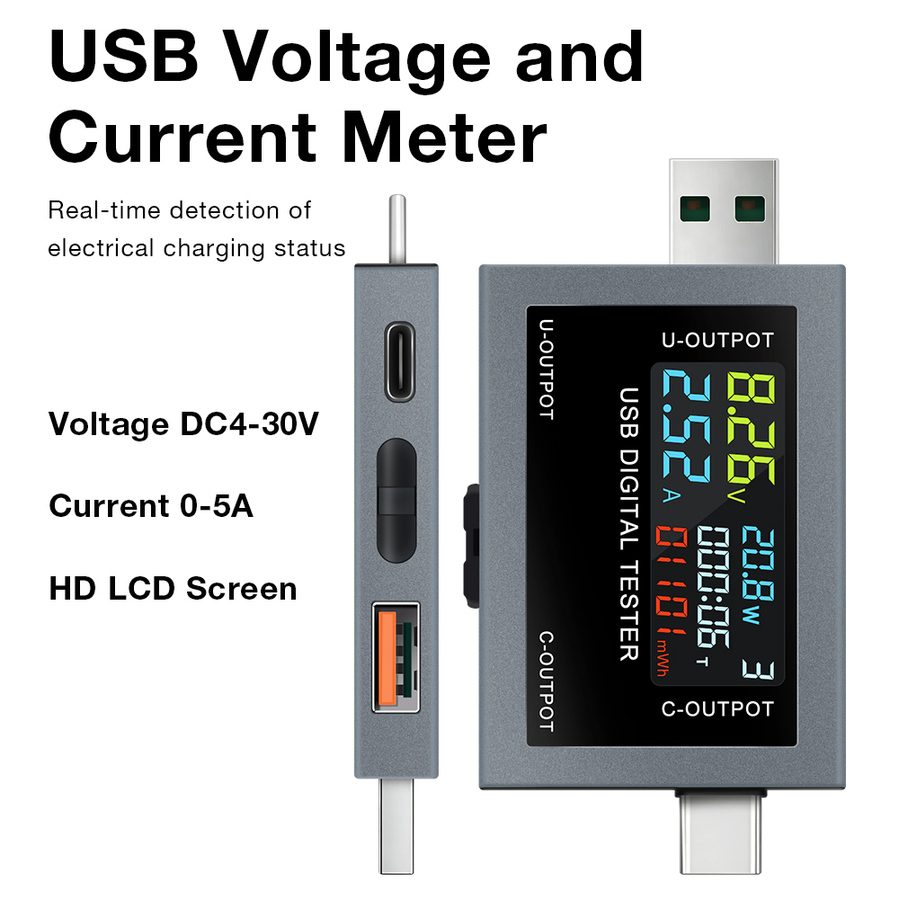 Usb Ammeter Tester - Тестер зарядки USB Type-C, 4,5-50 В