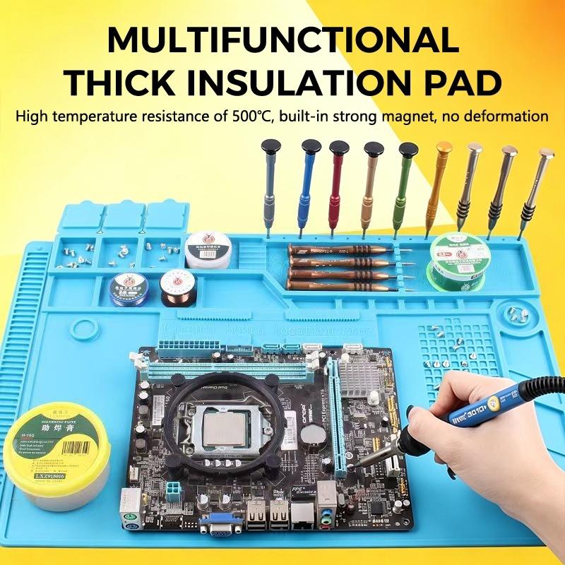Electronics Repair Workbench - Магнитный антистатический силиконовый коврик для пайки,