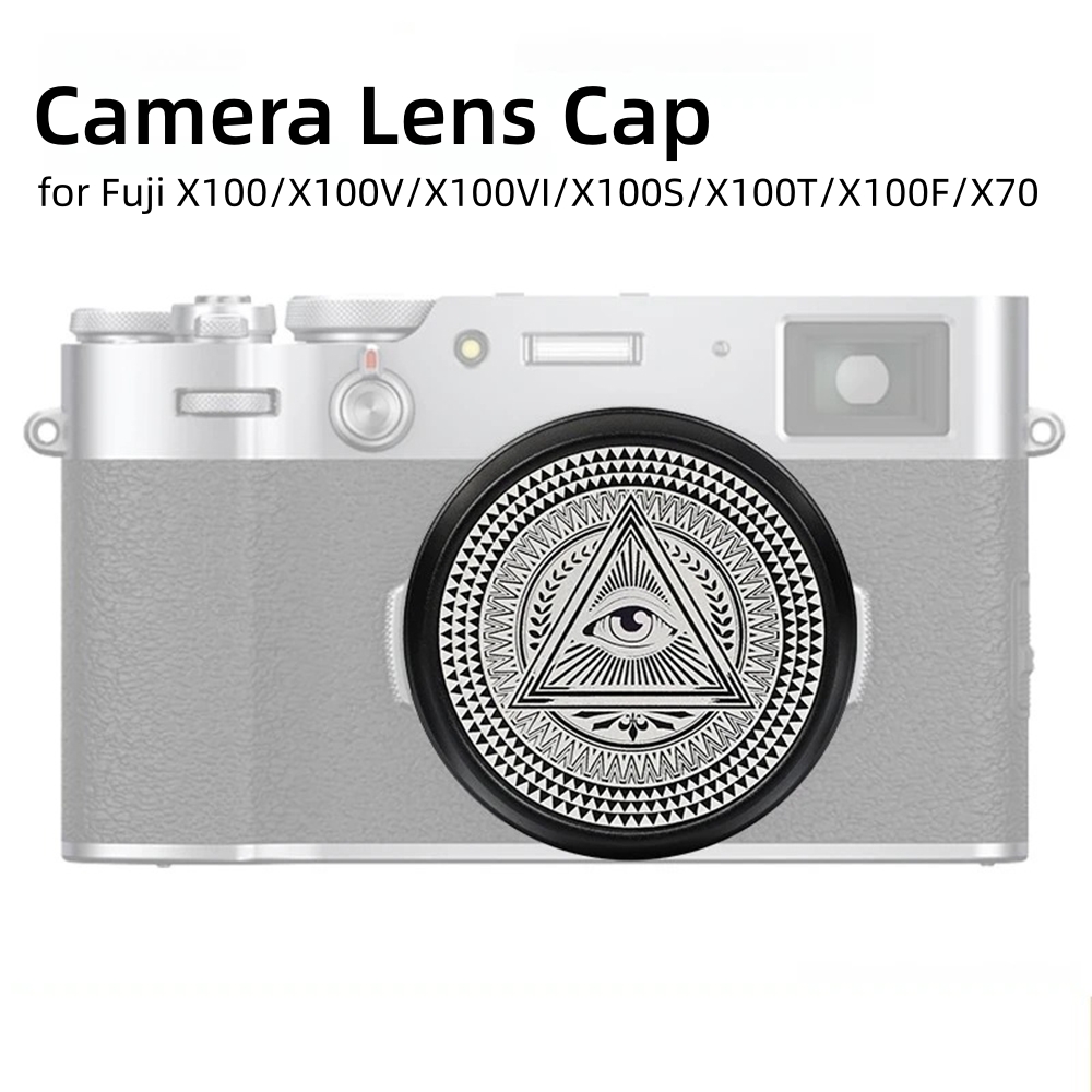 Fujifilm Camera X100Vi - Винтажная металлическая крышка для объектива камеры,