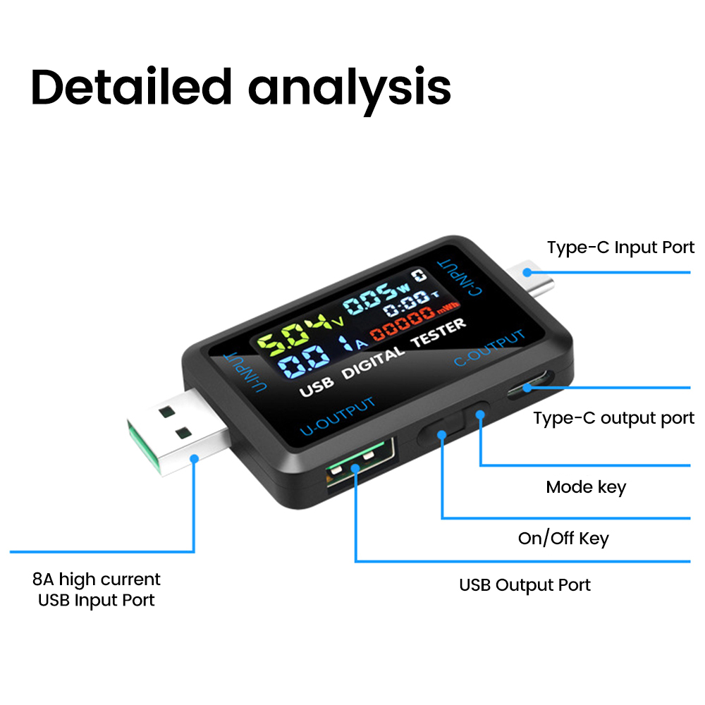 USB-тестер 10 в 1, цифровой во – обзор и цена Usb Ammeter Tester