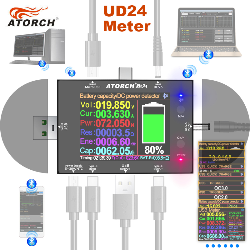 Цифровой USB-тестер UD24 2.4 д – обзор и цена Usb Ammeter Tester