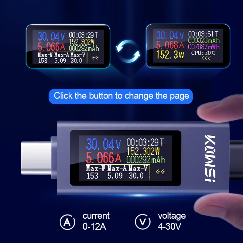 KWS-2302C USB-тестер типа C, м – обзор и цена Usb Ammeter Tester