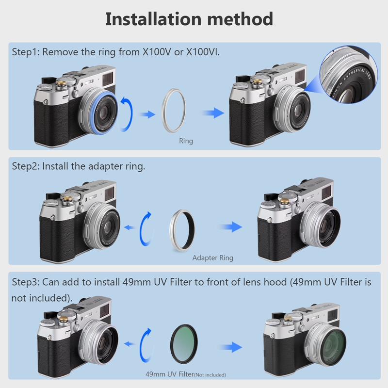 Кольцо-адаптер для фильтра объ – обзор и цена Fujifilm Camera X100Vi