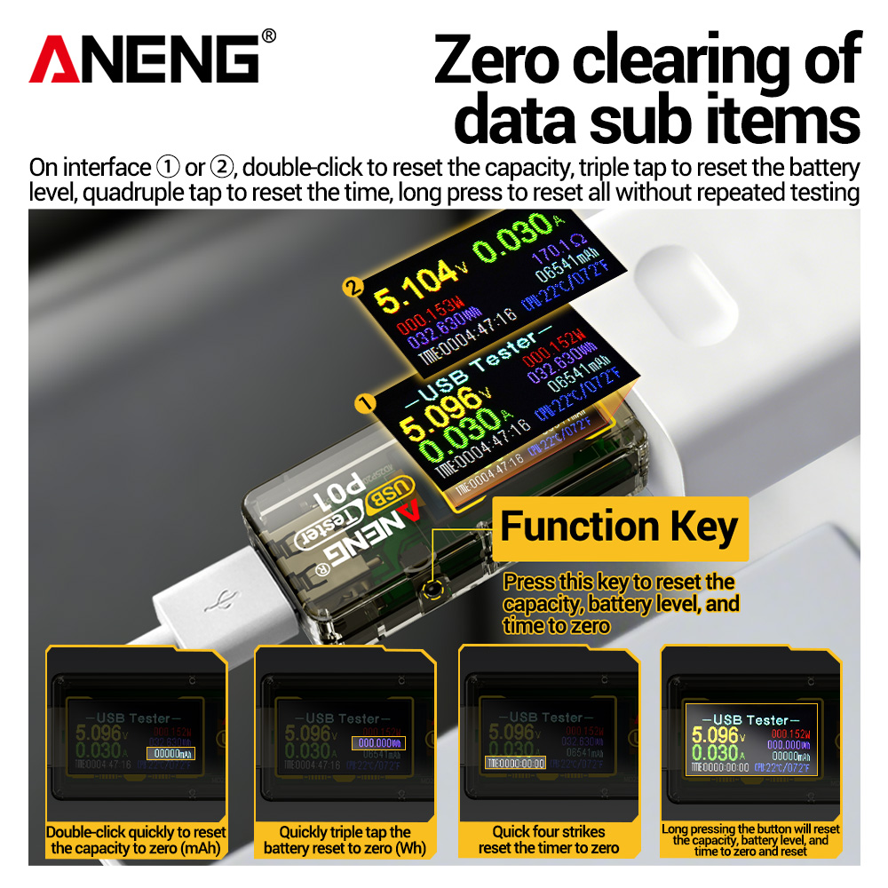ANENG P01 USB-тестер, вольтмет – обзор и цена Usb Ammeter Tester